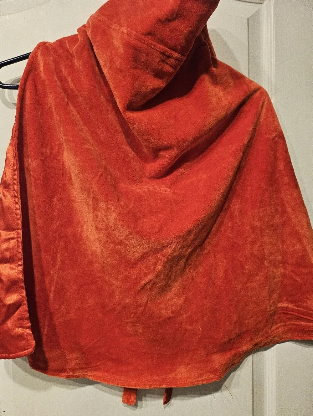 Halloween Dog Red Velvet Cape Jacket with Velcro Strap